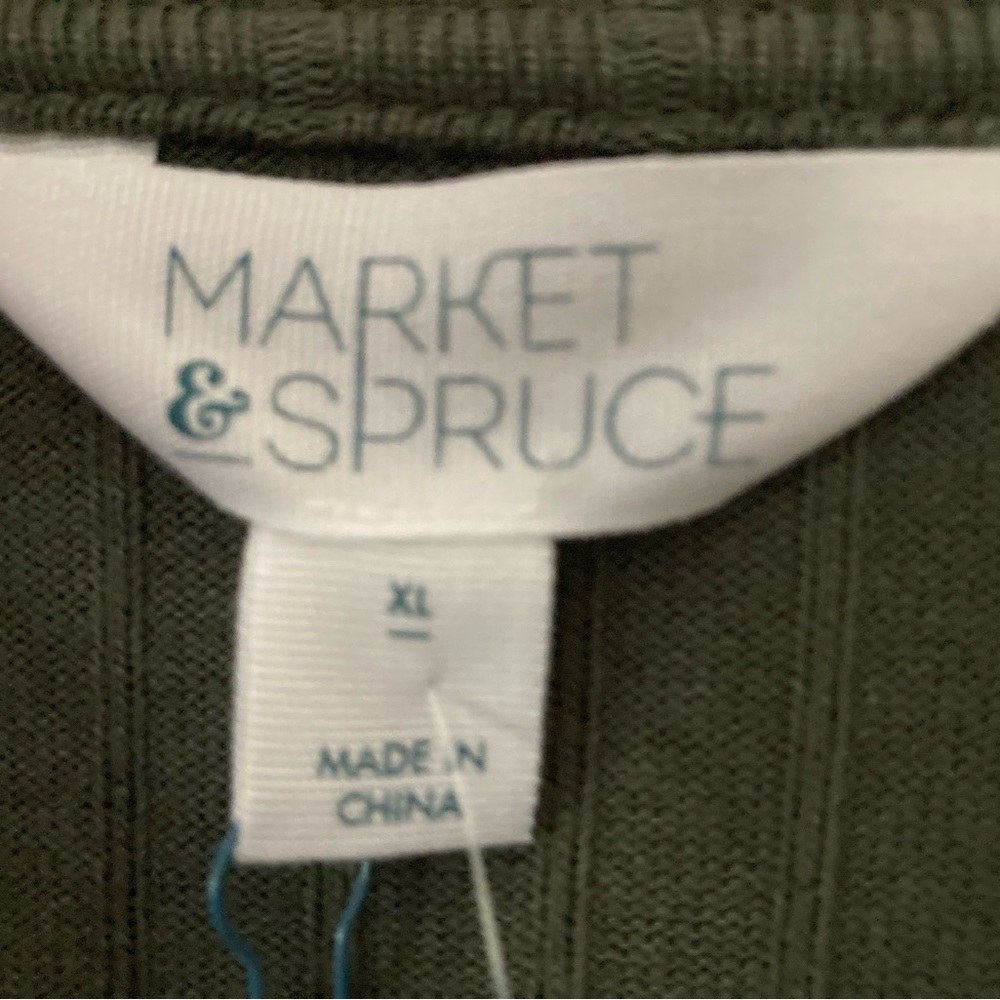 Market & Spruce Olive Ribbed Long-Sleeve Button-Front Maxi Dress - Picture 5 of 5